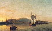 Fitz Hugh Lane Camden Mountains from the South Entrance to the Harbor oil painting artist